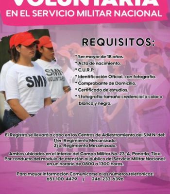 Servicio Militar Nacional - Mujeres